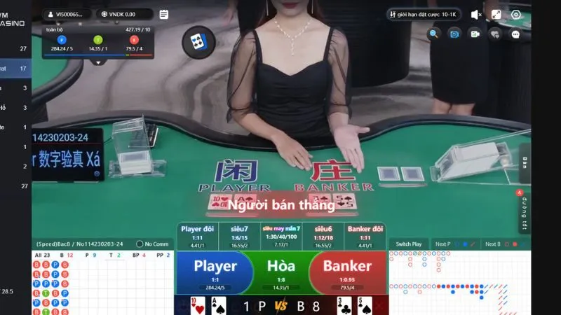 3 cửa cược trong game bài baccarat online
