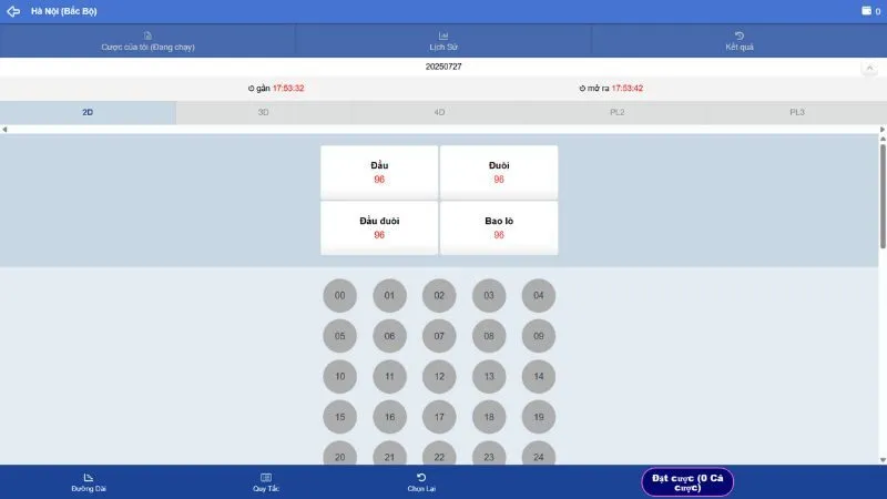 Đa dạng các cửa cược khi chơi xổ số tại sảnh Hành lang xổ số