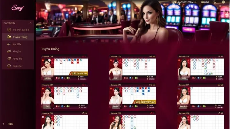 Sexy Casino có dealer là những cô nàng xinh đẹp, nóng bỏng
