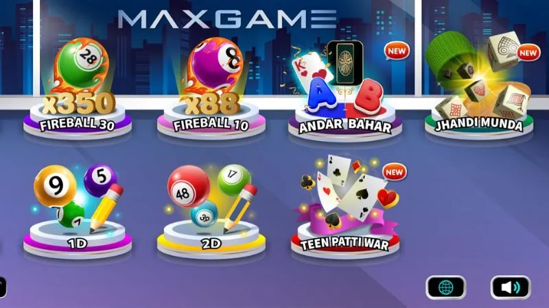 Danh mục trò chơi xổ số tại sảnh Max Game đa dạng